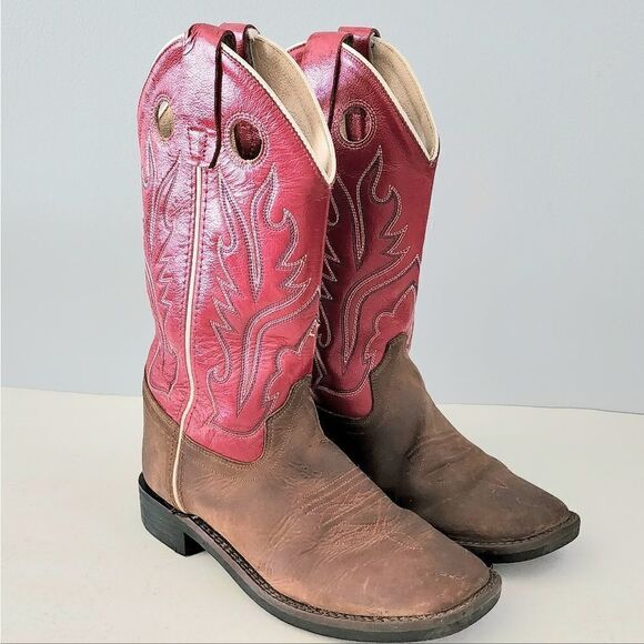 Old West western boots red women's EU size 35 US size 5 - Picture 1 of 5